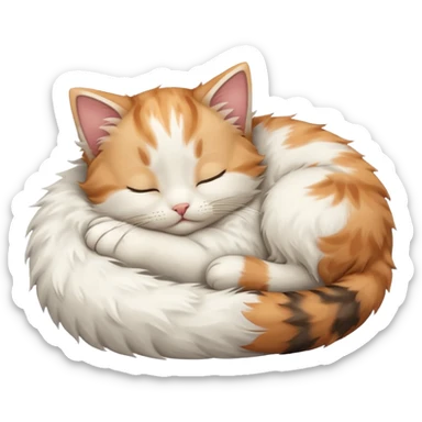 kitten sleeping sticker