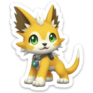 cute cool edgy Digimon-Fakemon-animal full body sticker
