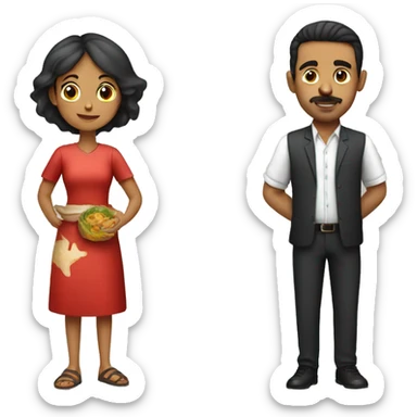 Girl with turkish husband and Food  sticker