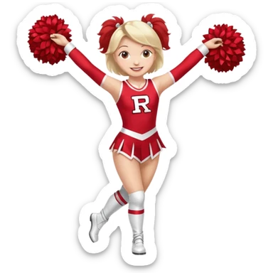 Rutgers full body Cheerleader sticker