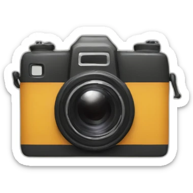 very simple shape of film camera sticker