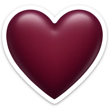 Burgundy coloured heart sticker