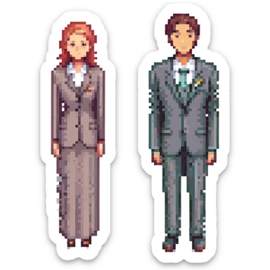 a pair of working parents sticker