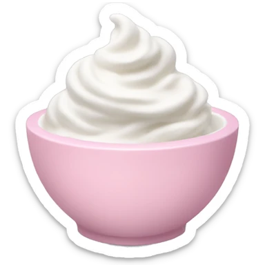 Pastel pink yogurt bowl sticker