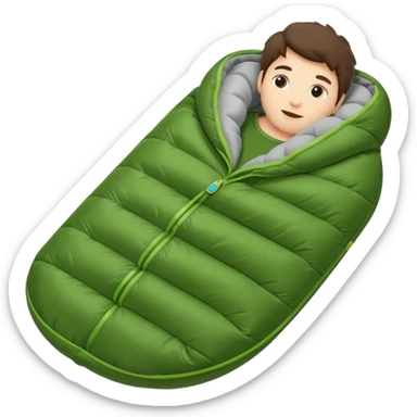 Camp Essentials, sleeping bag,negative:character. sticker