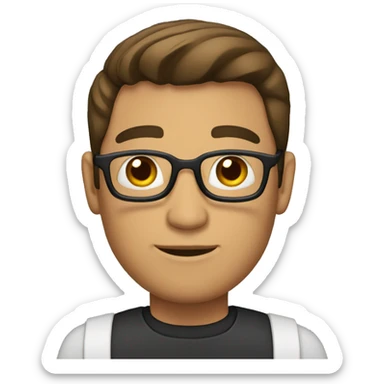 Hombre con coleta sticker