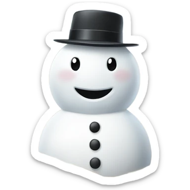 Snowman at the beach sticker