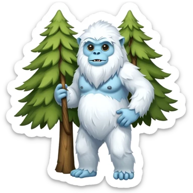 yeti, carrying a big trê sticker