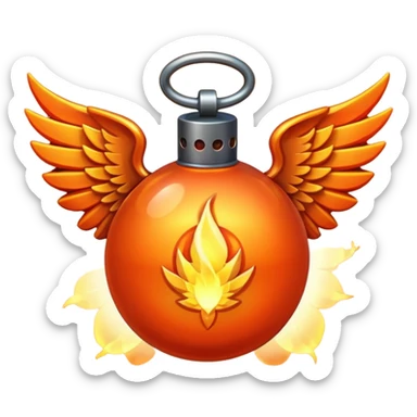  Lit Bomb with wings sticker