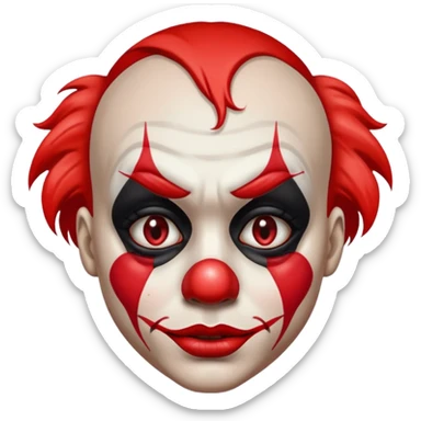 clown make up cried sticker