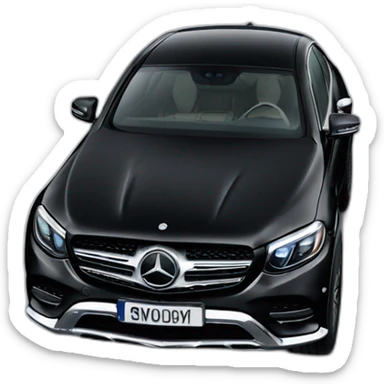 black Mercedes GLC coupe sticker