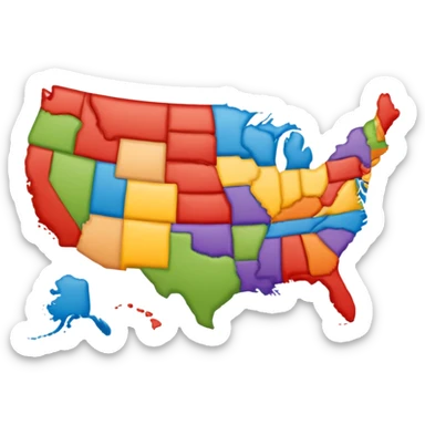 usa map sticker