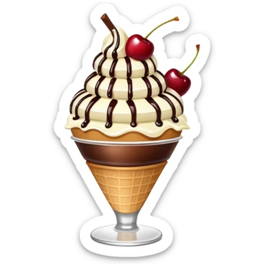 Ice cream sundae sticker