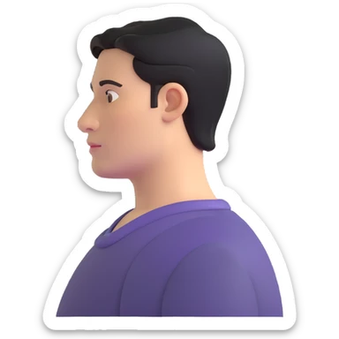 shoulder shot portrait of a person sticker