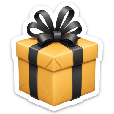 Gift wrapped with black rope sticker