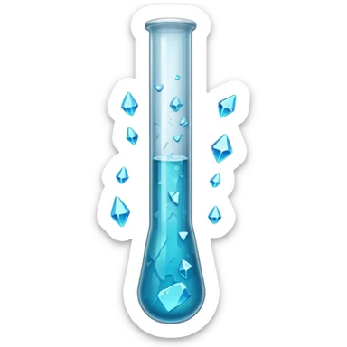 cracks on the  Test Tube sticker