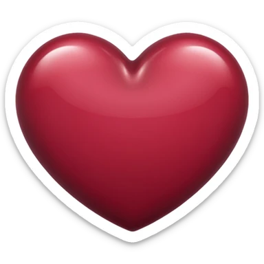 Corazón de color vinotinto sticker