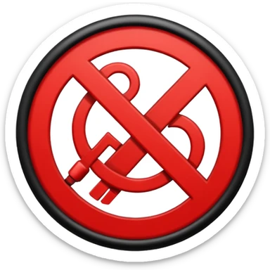 Símbolo De proibido ter buraco sticker