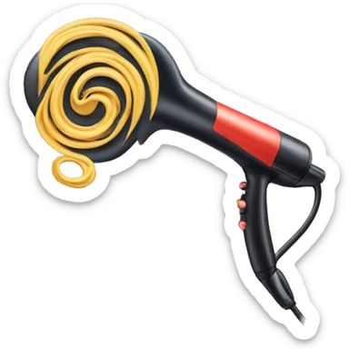 hair curling iron sticker
