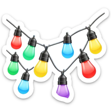 Large chritsmas lights sticker