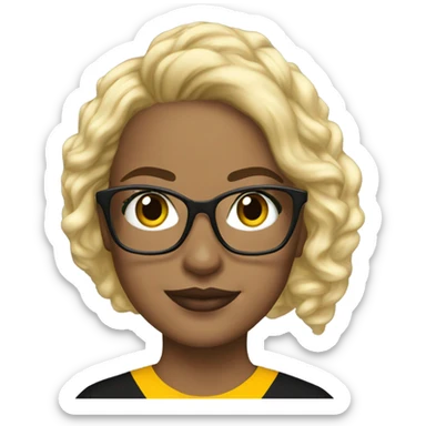 Steelers nfl girl blonde glasses sticker
