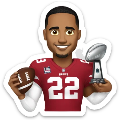 Jalen hurts holding a super bowl trophy sticker