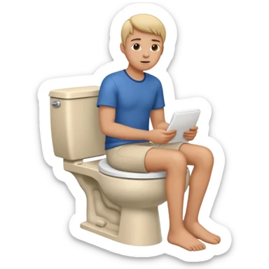 Sat on the toilet sticker