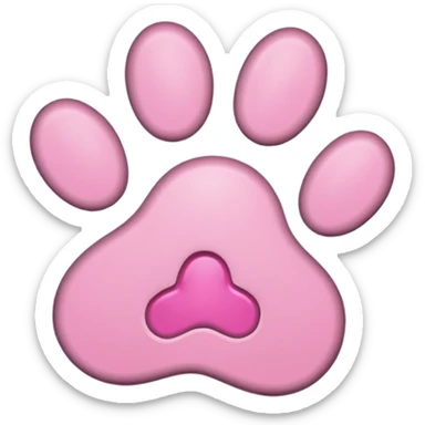 puppy paw print with a border sticker
