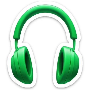 Green headphones sticker