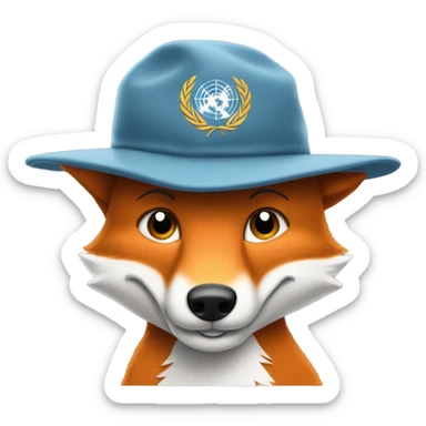 Furry renard casquette cli d’œil  sticker