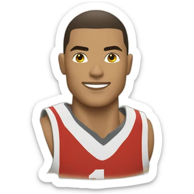 Ronaldo qui joue au basket sticker