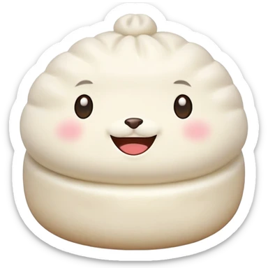 Chinese steamed bunned who smiles sticker