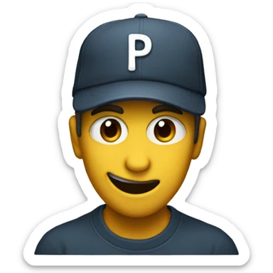 letter p but disguise as a people sticker