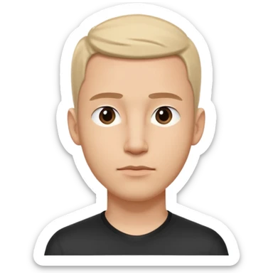 man wearing a black strap watch portrait, head and shoulders only, long face shape, sharp nose, calm expression, black strap watch on wrist, 3D cartoon, mobile game icon style, clean background, no text, no watermark
 sticker