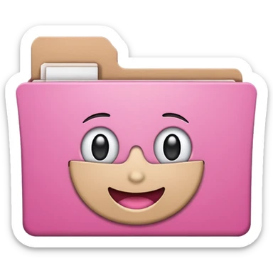 file folder pink sticker