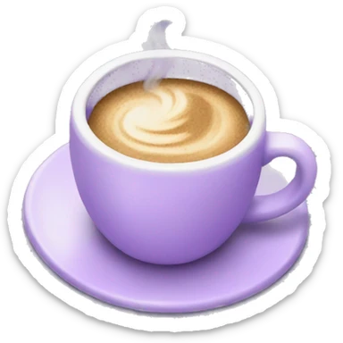 Pastel purple coffee sticker