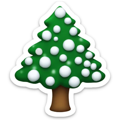 Christmastree with snow sticker