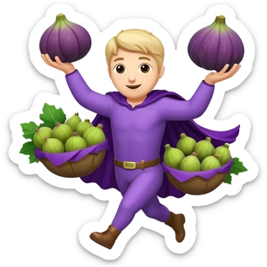 Supermany flying carrying a bunch of figs sticker