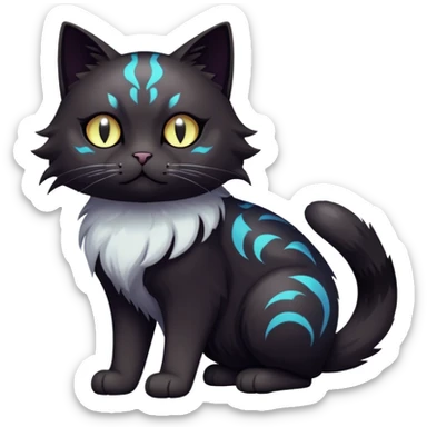 Dark-type-Psychic-type-Fakémon-Cat full body sticker