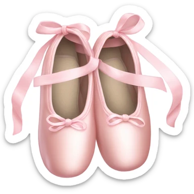 pastel pink ballet shoes sticker