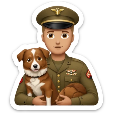 United States marine  brown Aussie dog sticker