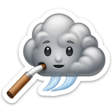 smoke coming out of a blunt sticker