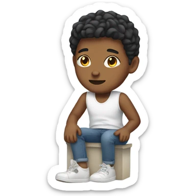 Young adult with broken ankle sticker