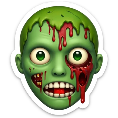 Oi eu quero um emoji de zumbi sticker