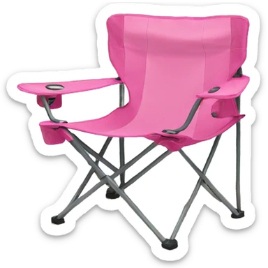 Pink camping chair sticker