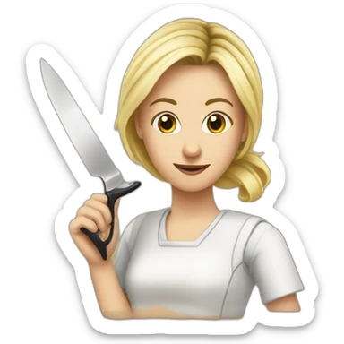 cuoco con un coltello sticker