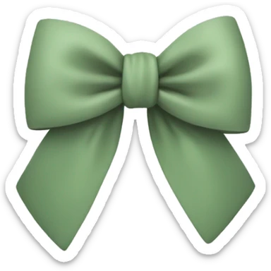 Sage green bow sticker