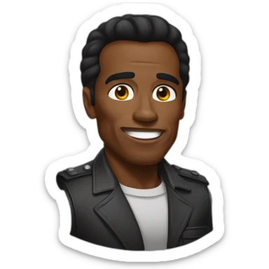 african black Arnold schwarzenegger sticker