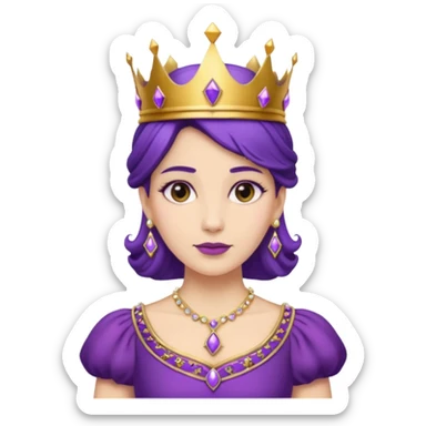purple queen in alice wonderland,earring sticker