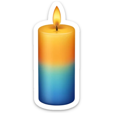 Decorative Wax Candle colored  sticker